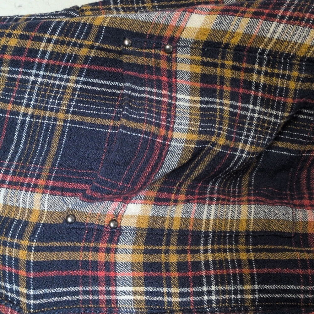 We the Free Hidden-Valley Oversized Button Down Plaid Shirt, XS, Boho Grunge 90s - Picture 5 of 7